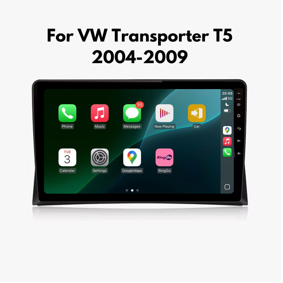 9inch Android Head Unit for Volkswagen Transporter T5 2004 - 2009 | Wireless CarPlay & Android Auto