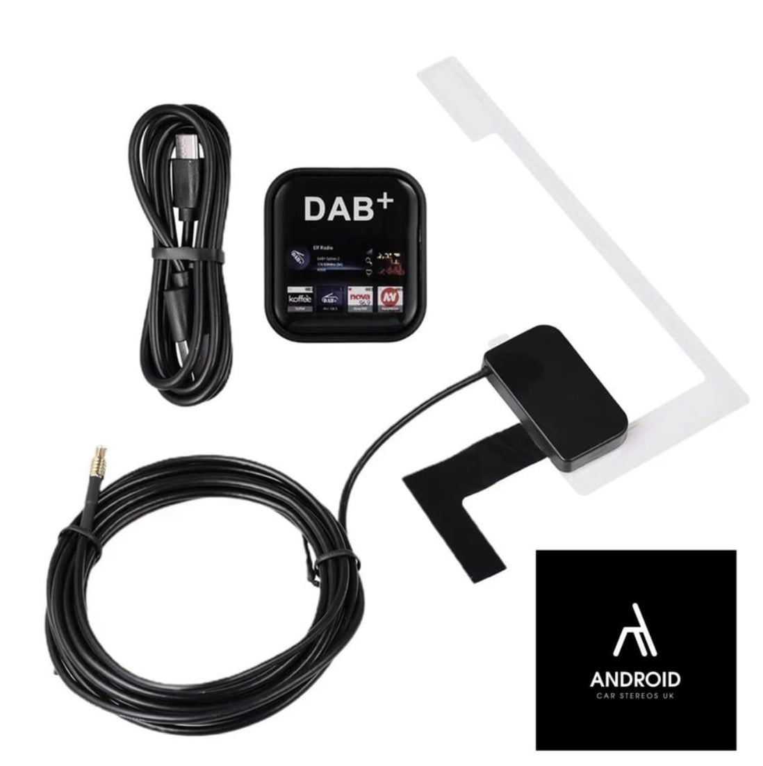DAB / DAB+ Digital Radio Receiver USB Adapter Box Antenna For Android ...